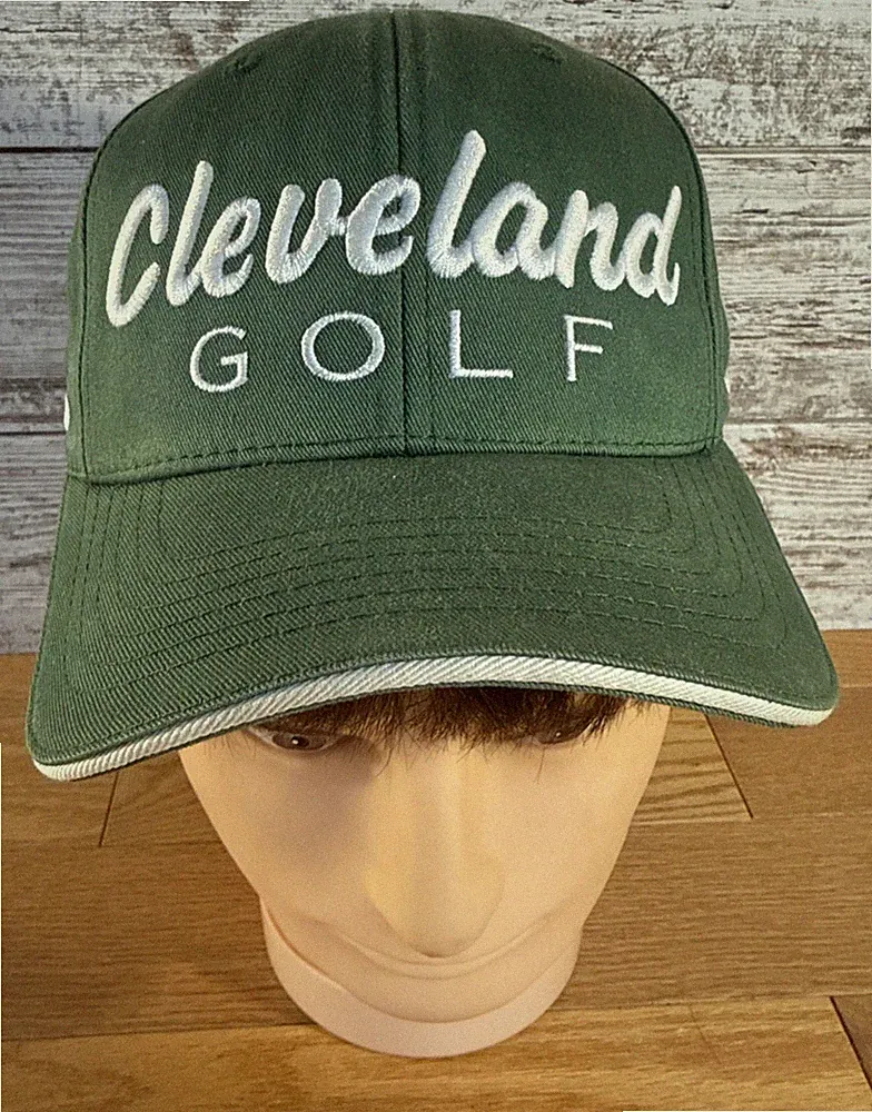 Cleveland Golf Green/White Embroidered Logo Adjustable Hat Strapback Cap