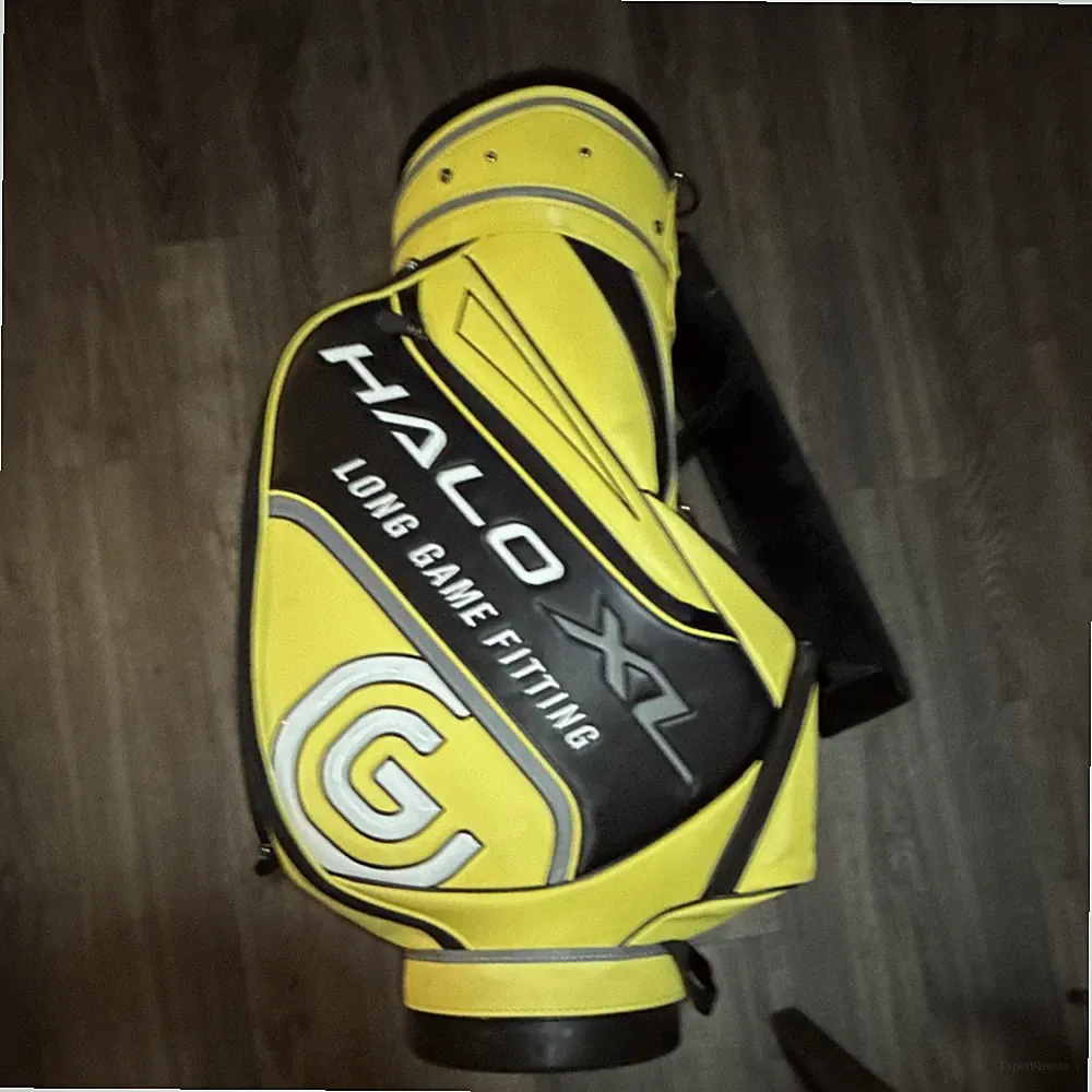 Cleveland Golf Halo XL Cart Bag 3-Way Dividers 6 Pockets Yellow/Black