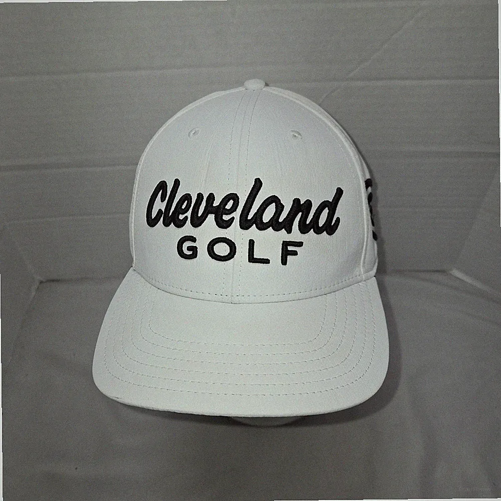 Cleveland Golf Hat Adjustable Strapback Cap Euc White