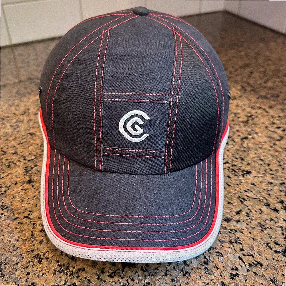 Cleveland Golf Hat Cap Men's Black Red White Adjustable Strapback Embroidered