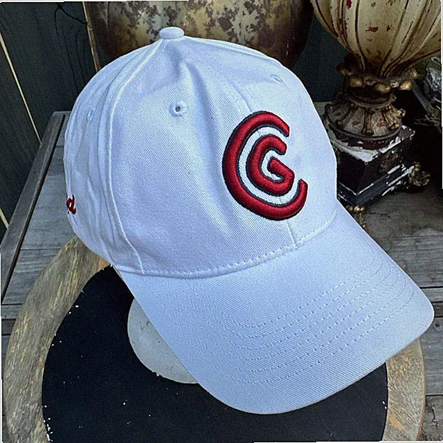 Cleveland Golf Hat White With Red Embroidered Logo Cotton