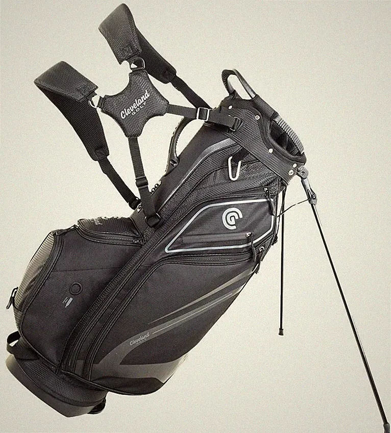 Cleveland Golf Lightweight 14-Way Stand Bag Black w/ Rain Hood NEW