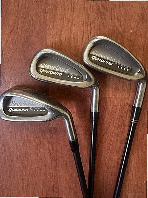 Cleveland Quadpro Golf Clubs Irons Set 4,5,6 Irons w Firm Flex Graphite Shafts