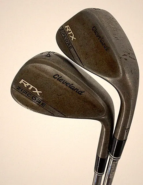 Cleveland RTX Zipcore 54/10, 58/10 Raw Wedge Set Tour Issue Spinner RH 36 - 37"