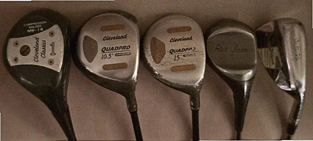 Cleveland Vintage Club Lot Drivers, Woods, Wedge, Mixed RH