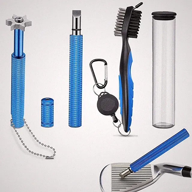 Club Cleaner Golf Cleaning Groove Towel Brush Gift Kit Set Accessories ✾