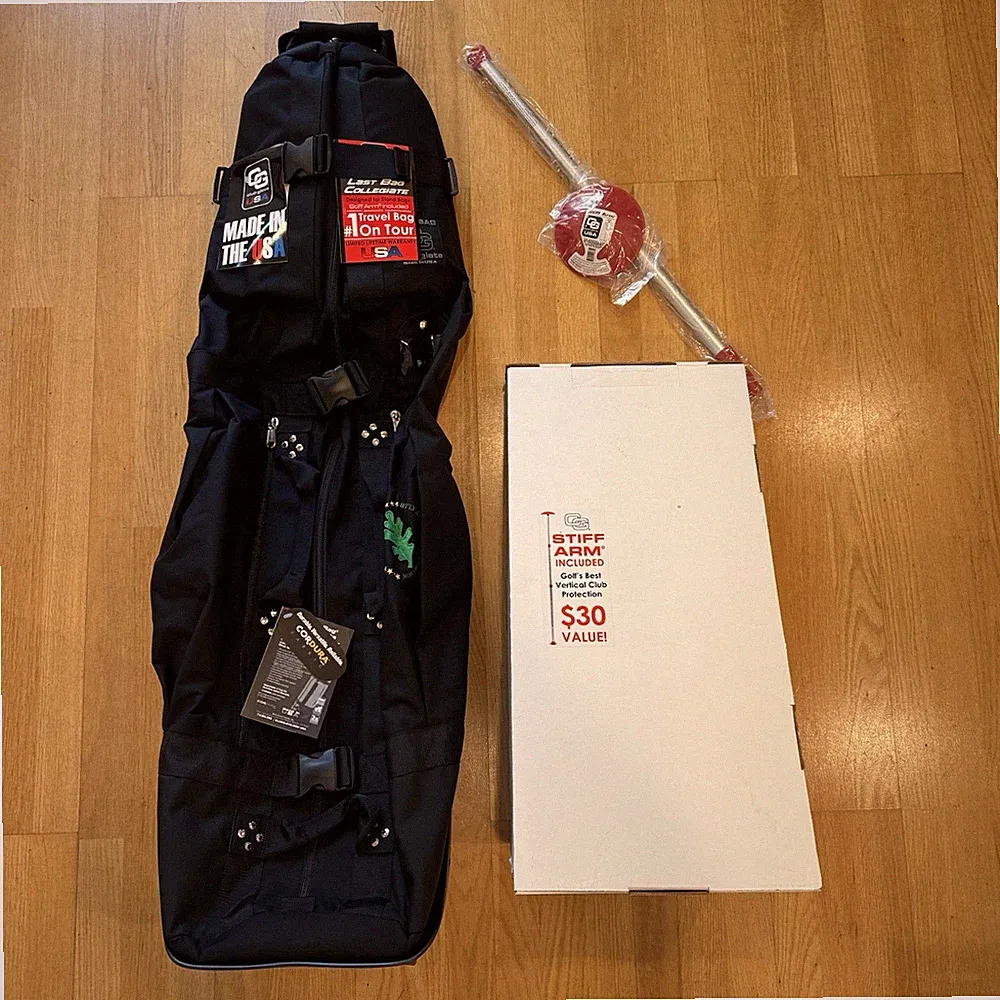CLUB GLOVE Travel Golf Bag BRAND NEW Last Bag Collegiate with Stiff Arm - Black
