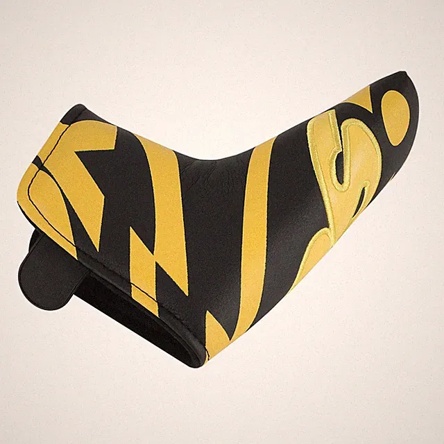 Club Putter Cover Headcover with PU Leather Closure,Yes Printed Patterned4257