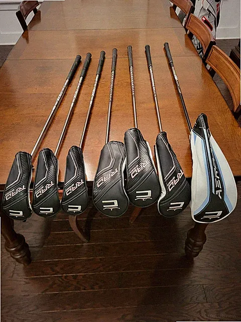 Cobra Aerojet Max Driver & 3 RadSpeed fairway woods, and 3 hybrids - Ladies