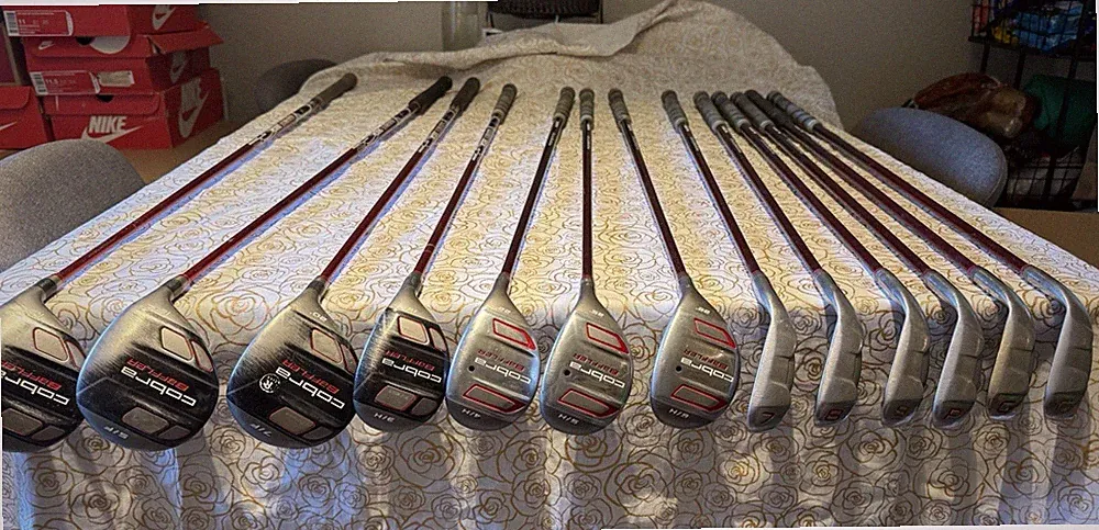 Cobra Baffler 13 Club Golf Set RH Lite Flex Graphite Woods Hybrids 2 Gap Wedges