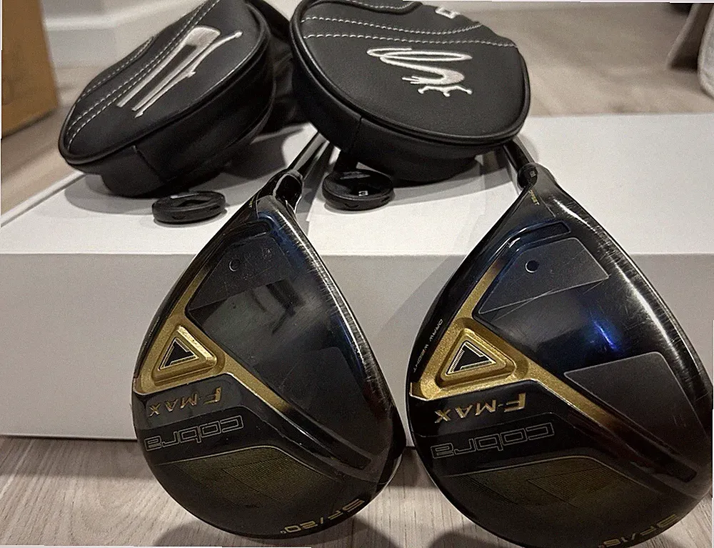 Cobra F-MAX LH 3 & 5 Fairway Woods 18°/22° Graphite Regular w/ Headcovers