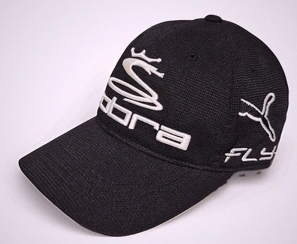 COBRA FLY-Z RARE BLACK RAISED EMBROIDERY GOLF HAT NEW WITHOUT TAGS