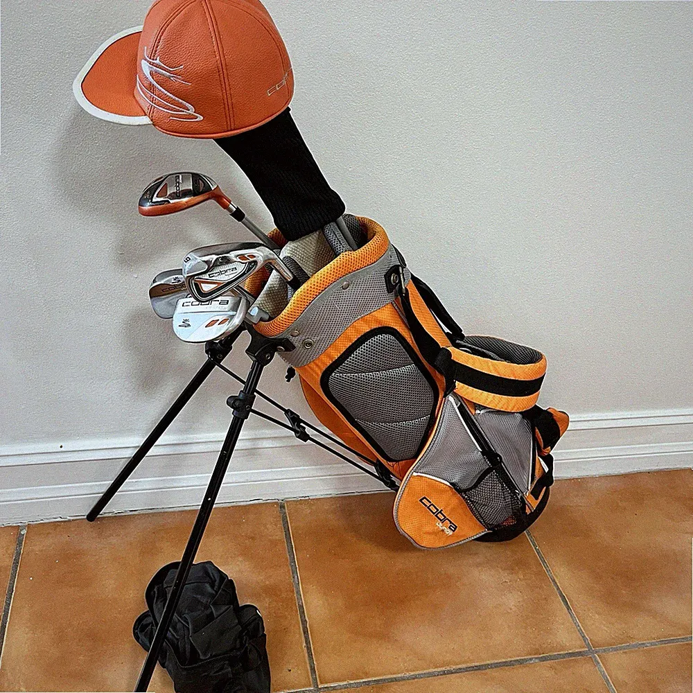 Cobra Go Time Jr Rickie Fowler 5-Club Golf Set Driver Hybrid 9i SW Putter Bag RH