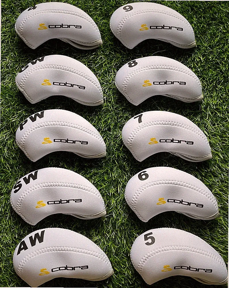 Cobra Golf Club Iron Head Covers Neoprene 4-9ASPG/W White { 10Pcs }