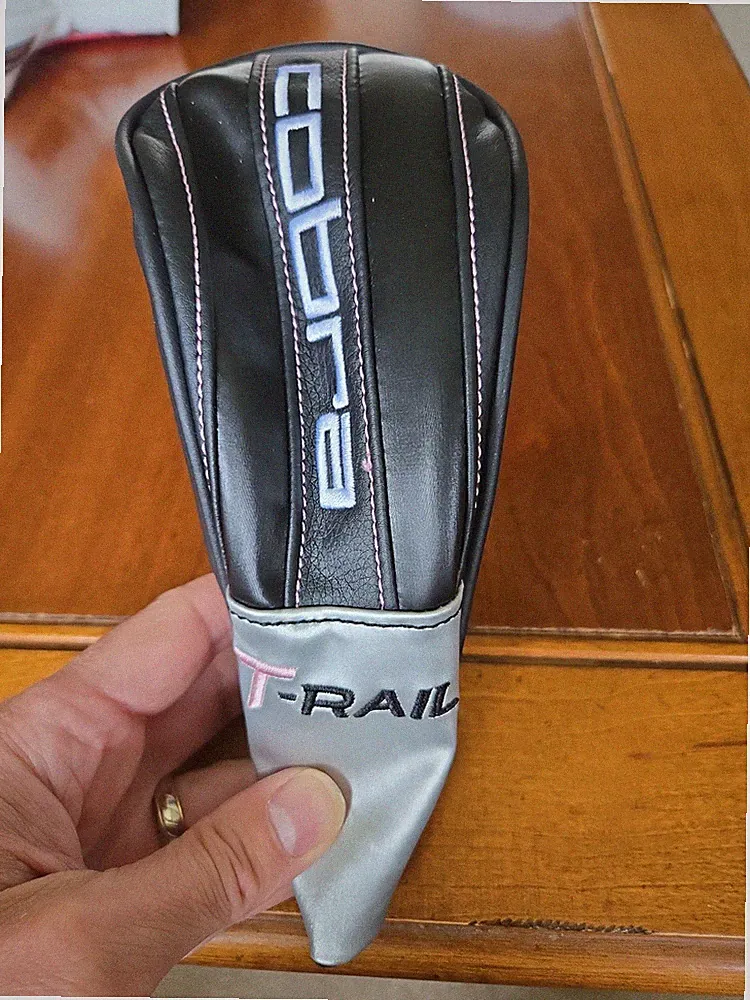 Cobra Golf Women's T-rail Hybrid (3H-7H) Black/Silver/Pink Head Cover - NEW