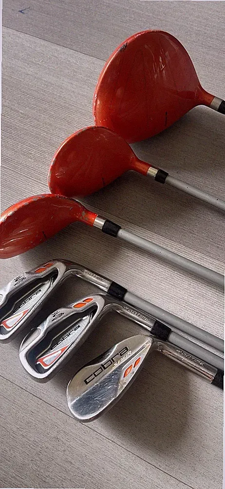 Cobra GoTime Junior Kids Golf 6 Club Set Orange Driver Hybrid Irons RH