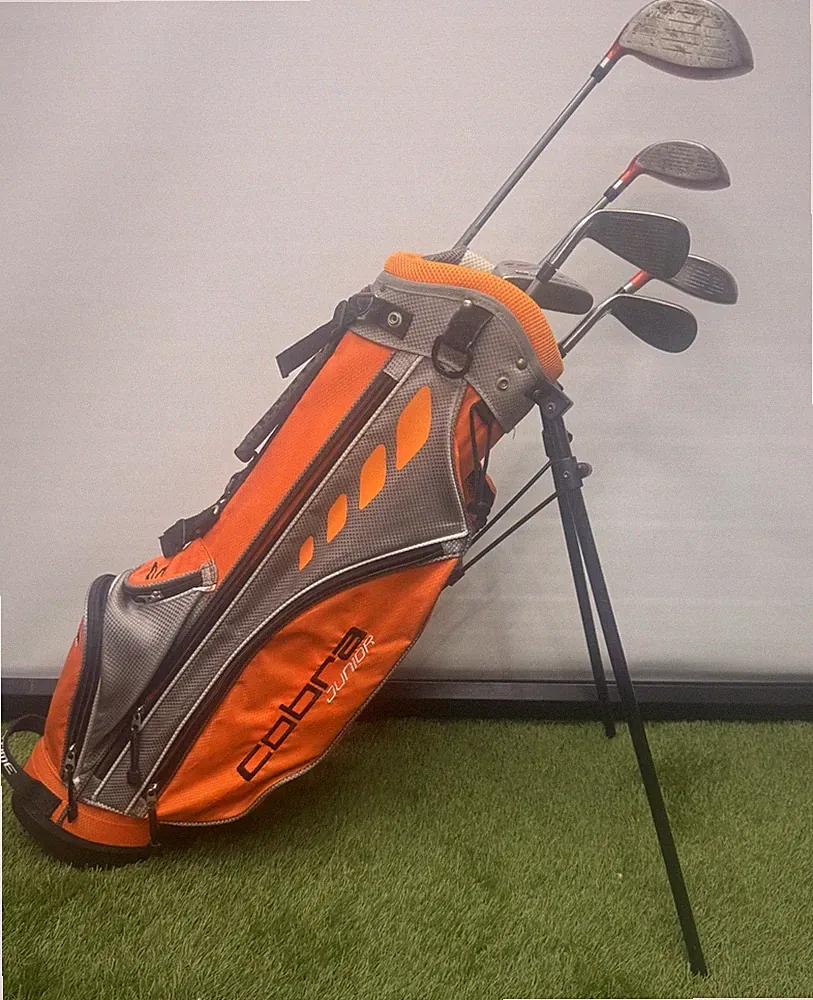 Cobra GoTime Junior Kids Golf 6 Club Set Orange Stand Bag Driver Hybrid Irons RH