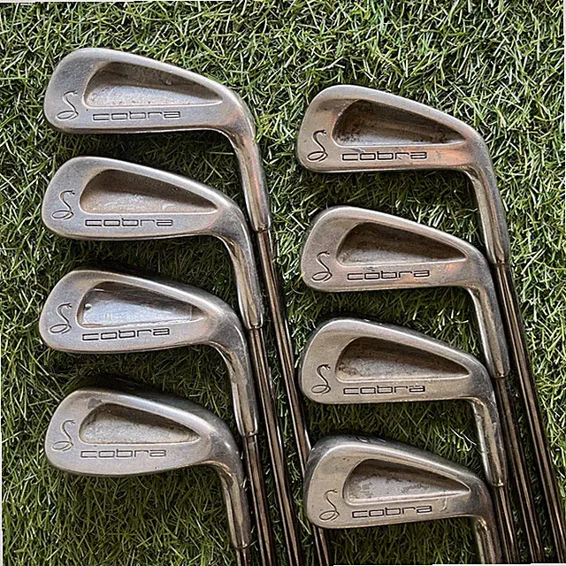 Cobra Iron Set 3-Pw New Grips Original Cavity Back Smoke Steel Senior Flex +.5"