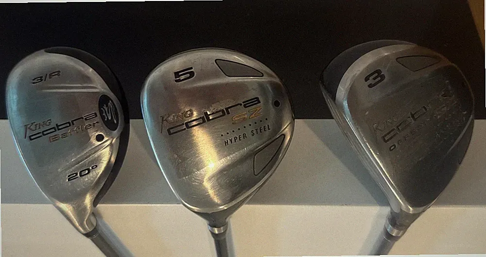 Cobra King Cobra SZ 3 Offset and 5 Hyper Steel Fairway Woods LH Reg Graphite 3R