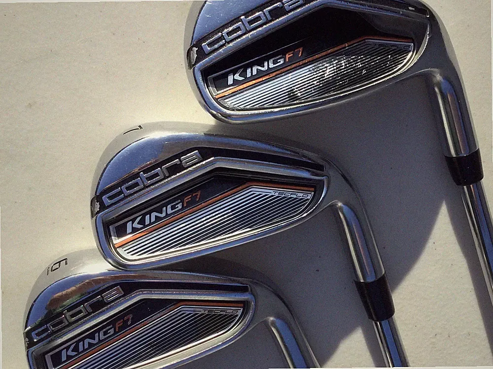 Cobra King F7 Iron Set 6-9,PW Matching Golf Clubs R Flex Steel Shafts- Nice