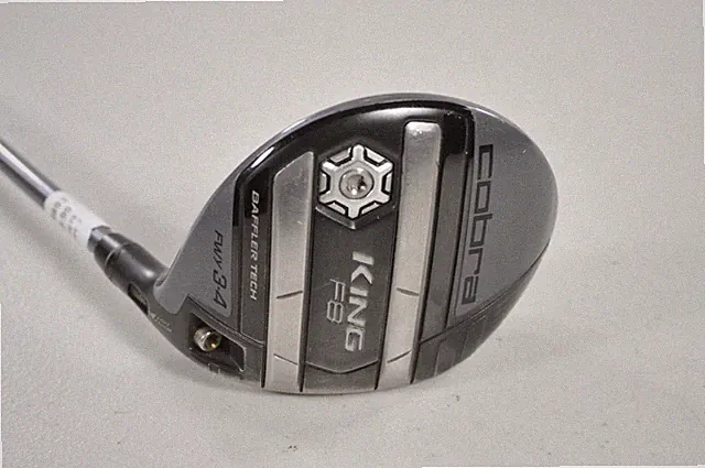 Cobra King F8 3-4 Fairway Wood Senior Lite Flex 55X4 White Tie Graphite #224693