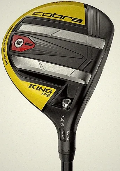 Cobra King F9 SpeedBack Black Yellow 14.5* 3-4 Wood Stf Fuji ATMOS Blue 7 Value