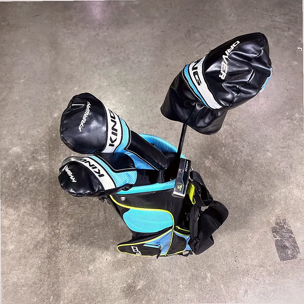 Cobra King JR Club Set Driver 3W 4H 7 & 9 SW Putter King JR Junior RH HC +Bag