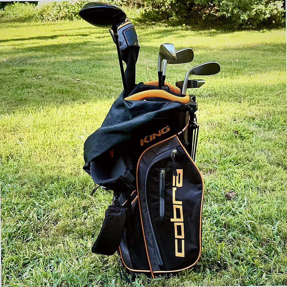 Cobra King JR Kids 6-Club Golf Set Right-Handed Black Orange Bag Excellent