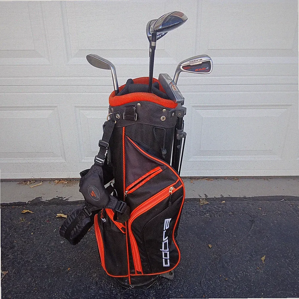 Cobra King Jr Kids Golf Club Set Stand Bag LEFT HANDED 57-60" Tall AGES 11-14 Yr