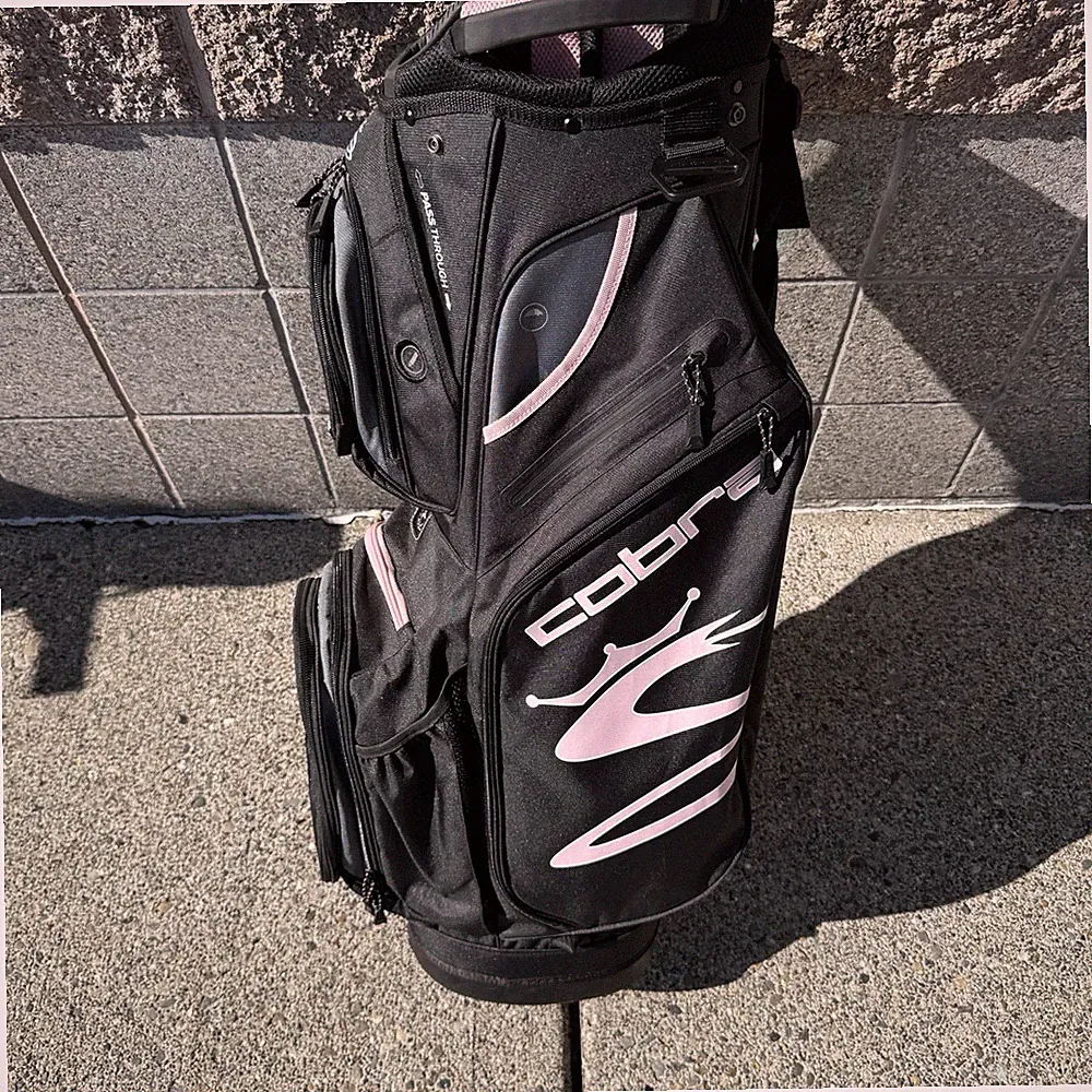 Cobra Pink Cart Bag -14 Way - 7 Pockets - Used Once