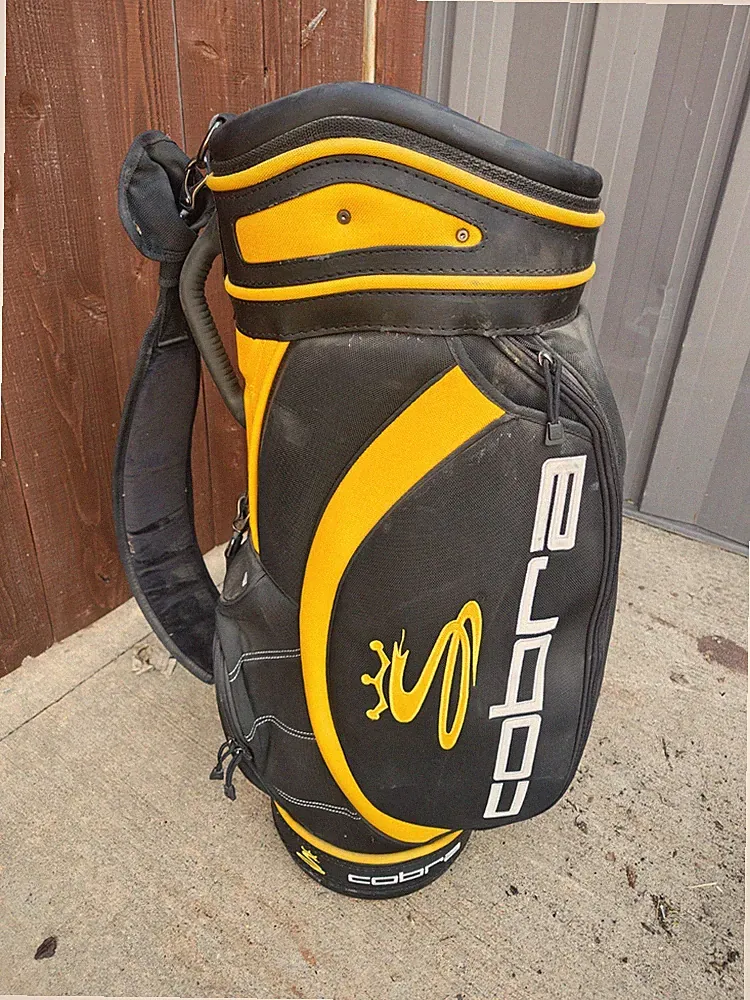 Cobra Staff Cart Bag 6 Way Divider Black/Yellow with 12" Top
