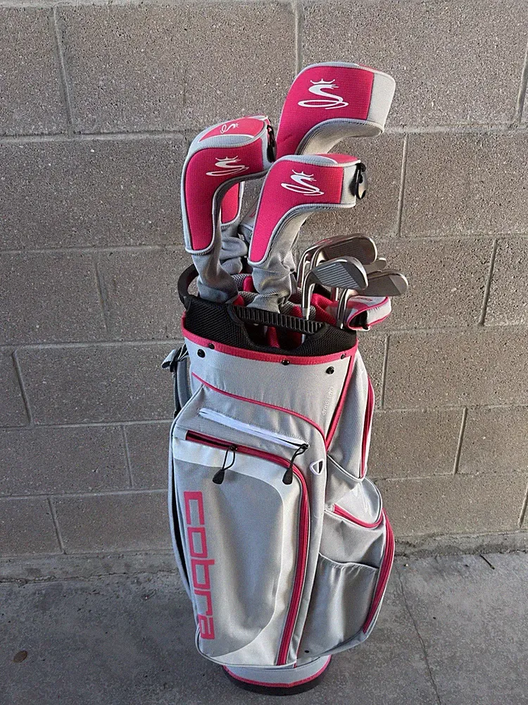 Cobra XL 12 Piece Full Womens Golf Club Set Pink Gray - NEW READ Description