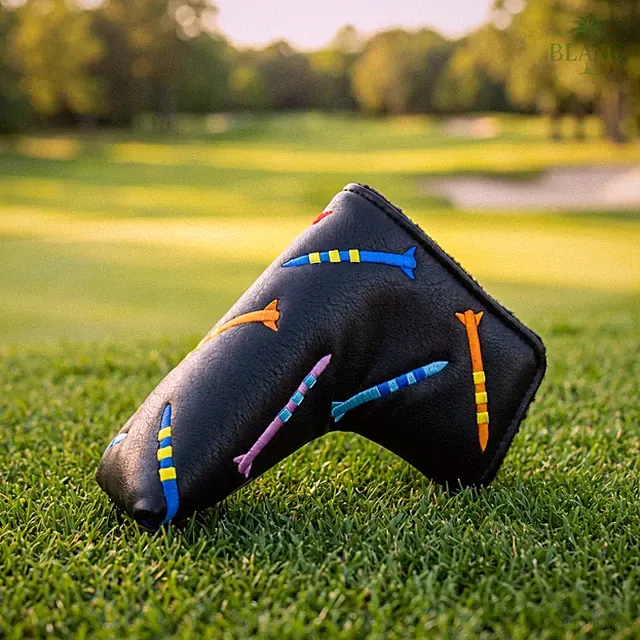 Colorful Tees Blade Putter Headcover -Unique Fun Cover Design - Blanc Golf