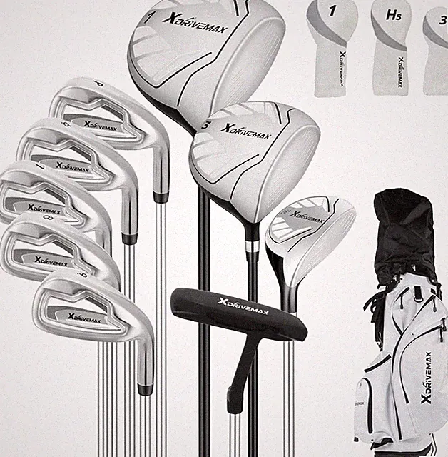 Complete 10-Piece Men's & Women's Golf Club Set with Stand Bag & Head Covers