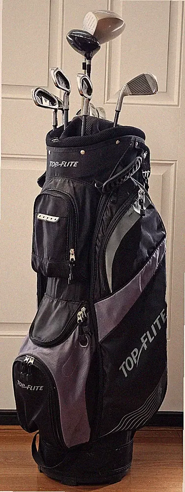 Complete Beginner Golf Club Set – Irons 4-9, PW, Driver, 5-Wood + Top Flight Bag