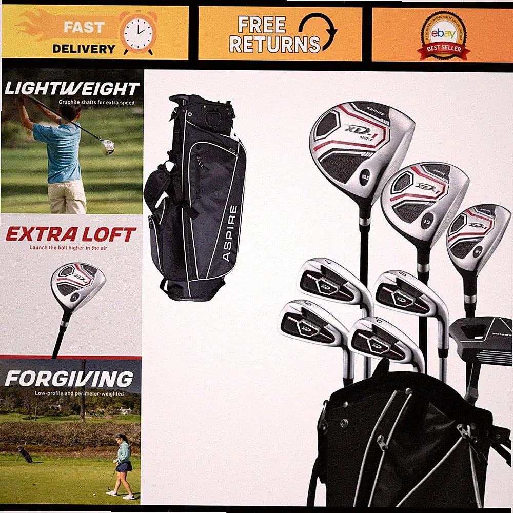 Complete Golf Club Set for Teens - Lightweight, Durable, All-In-One Starter Kit