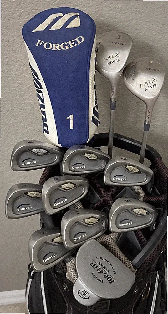 Complete Golf Club Set LADIES MIZUNO ORBITER ( No Bag) New Grips on Iron&putter