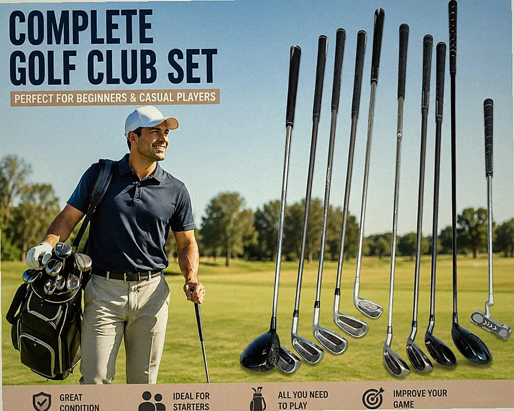 Complete Golf Club Set Ping TaylorMade RH Driver Woods Irons Putter Beginner Men