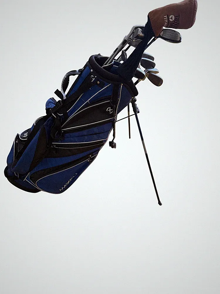 Complete Golf Club Set With Maxfli Stand Bag TaylorMade Driver Cobra 3 Wood Asso