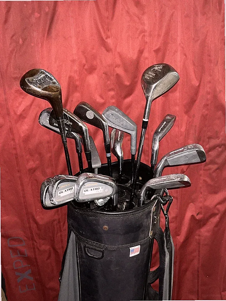 Complete Golf Set Includes Bag and Assorted Clubs