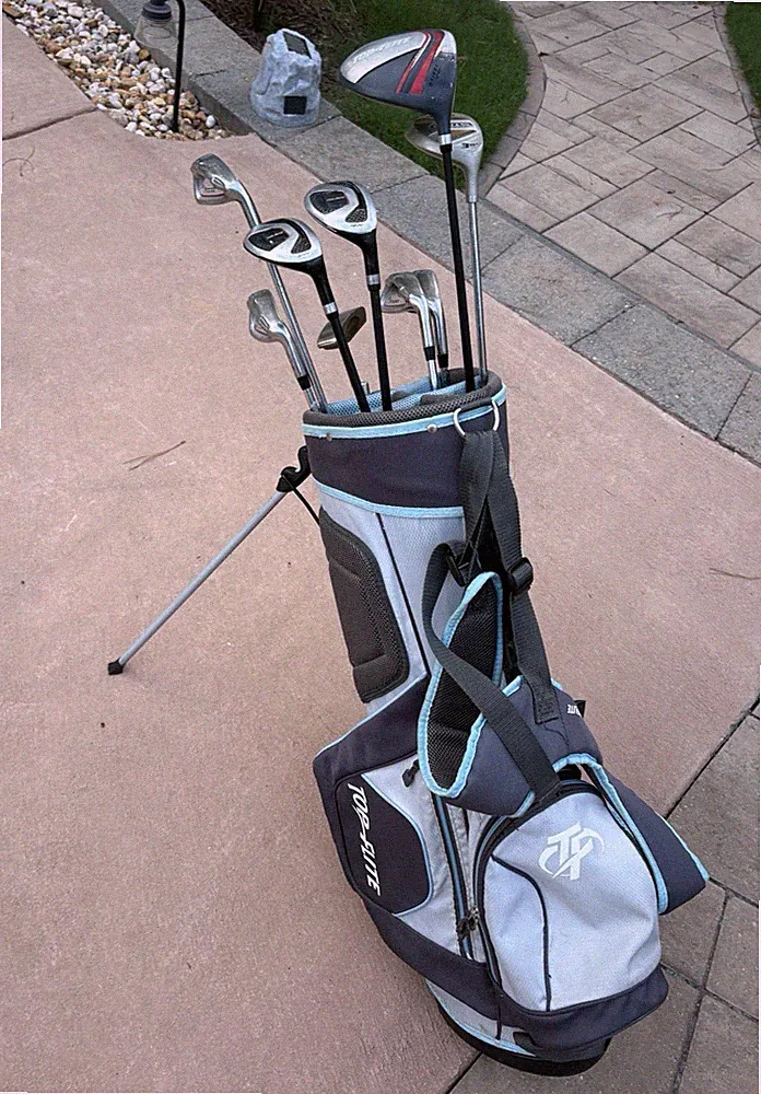 Complete Right-Handed Golf Club Set with Top-Flite Stand Bag