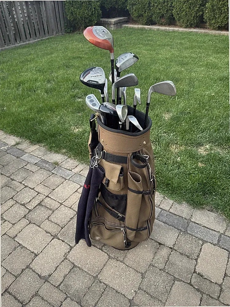 Complete Set Men’s RAM Golf Clubs Irons TaylorMade Driver Putter Hot Z Bag Balls