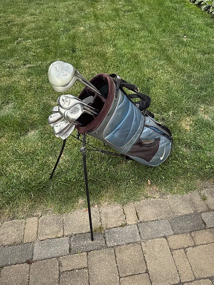 Complete Set Mens Golf Clubs Spalding Hybrid Irons Woods Driver Putter Bag Balls