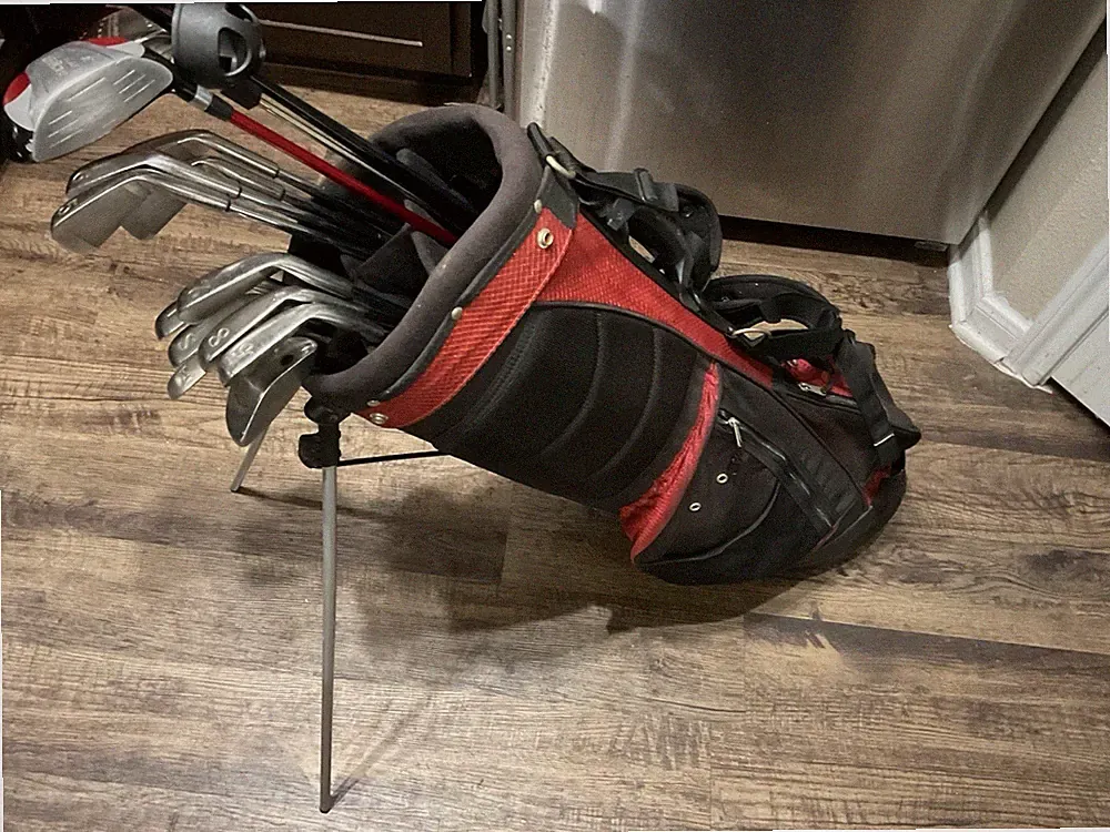 Complete Set Of Golf Clubs 15 Items Golf Smith Irons- Bag -Titleist -Callaway LH