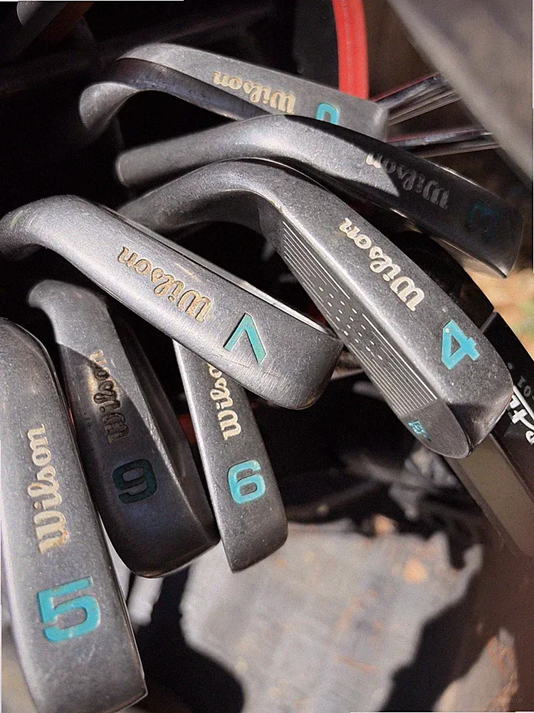 Complete Set Of Wilson 1200 Lt Golf Clubs Included An Extra Bazooka Driver