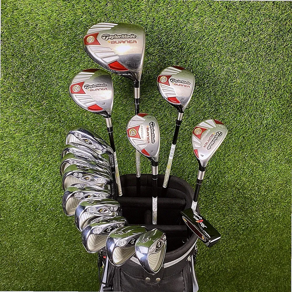 Complete TaylorMade Golf Club Set Wth Staff Bag ⛳️ 14 Piece Set Burner Woods Rac