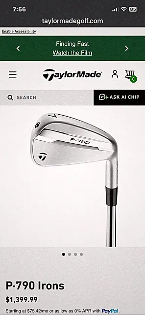 Complete taylormade p790 4-pw. Taylormade 3 iron p-udi. With cart lite golf bag
