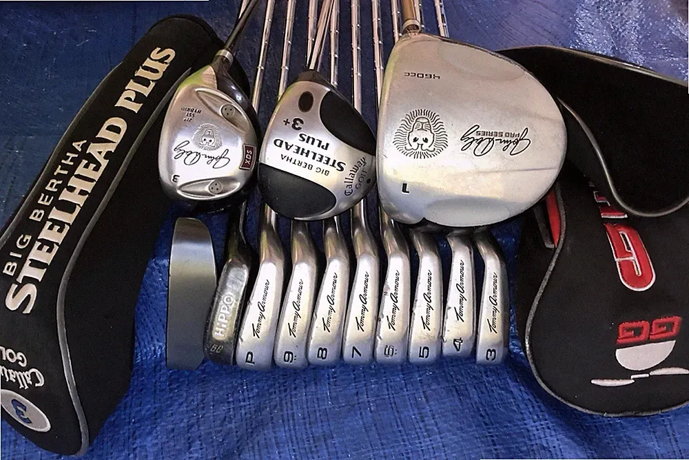 Complete Tommy Armour, John Daly, Callaway, golf set. 3-SW, Drivers,Stiff RH