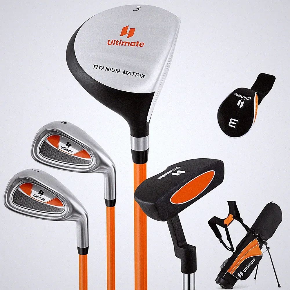 Costway 28" Portable Junior Complete Golf Club Set for Kids Age 8+ Set of 5