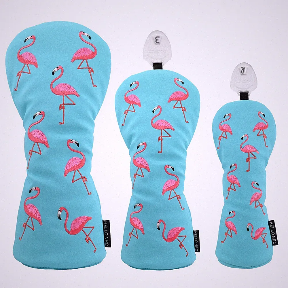 Creative Flamingo Golf Driver Fairway Wood Hybrid Club Headcover 13H Selection